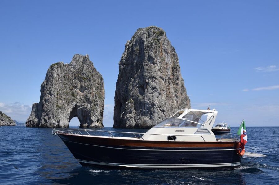 Capri by Boat from Massa Lubrense - Capri sightseeing by boat: White Grotto, Green Grotto, and Faraglioni