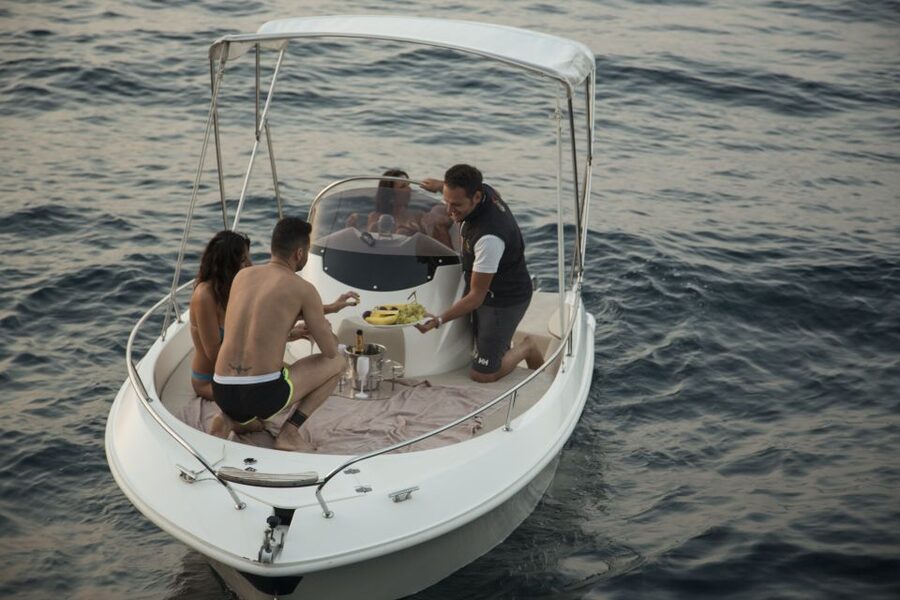 Capri Island & Blue Cave Private Boat Tour from Sorrento - Cruising Past Roman Ruins and Toward Punta Campanella