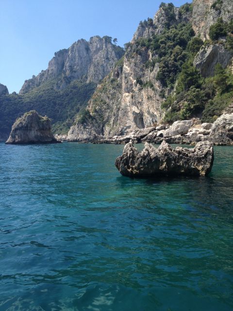 Capri Private Full-Day Boat Tour from Sorrento - Leaving Sorrento Marina Piccola, with Naples and Vesuvius in Your Rearview