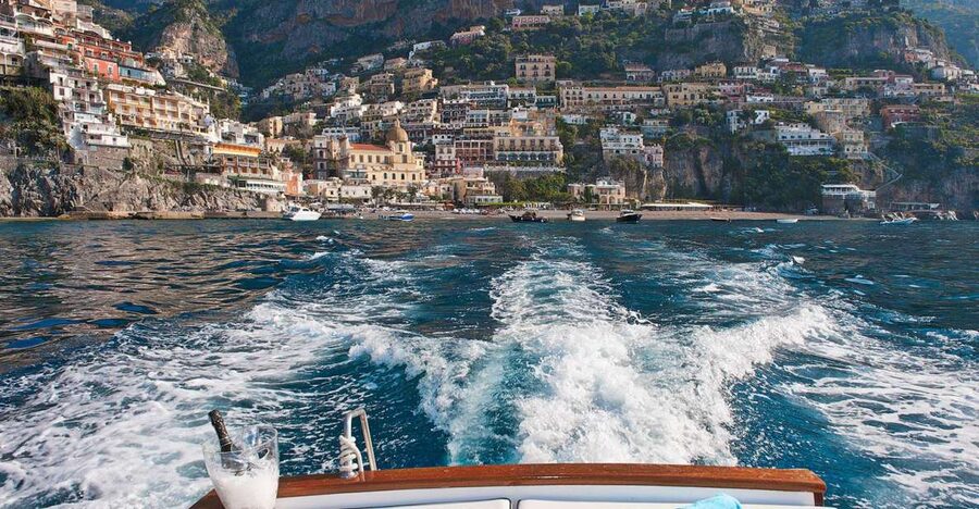 From Amalfi: 7H Amalfi Coast - Group Tour by boat - The morning cruise to Positano is the real opener