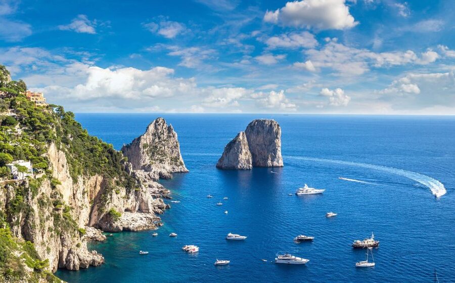 From Amalfi: Capri Island Boat Tour with Snorkeling & Drinks - Swim stops near Conca dei Marini and the fjord side