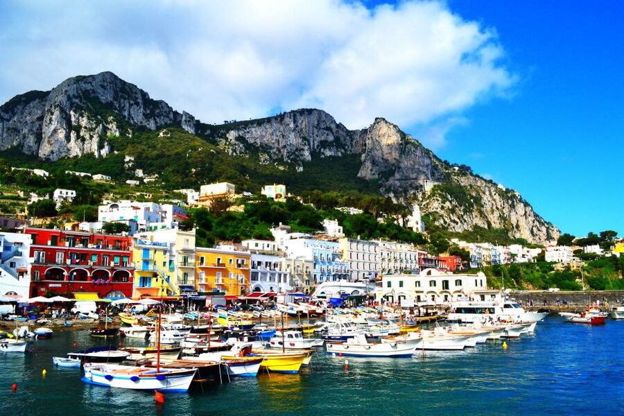 From Amalfi Coast: Capri and Anacapri Full-Day Guided Trip - Setting Off on a Ferry, With the Amalfi Coast in Full View