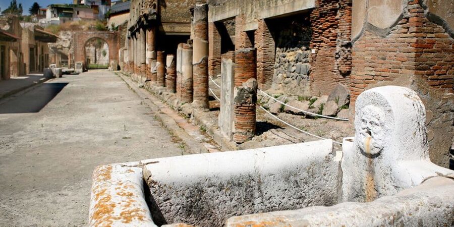 From Amalfi Coast: Pompeii Herculaneum skip-the-line - Pompeii for about two hours: a commercial city interrupted