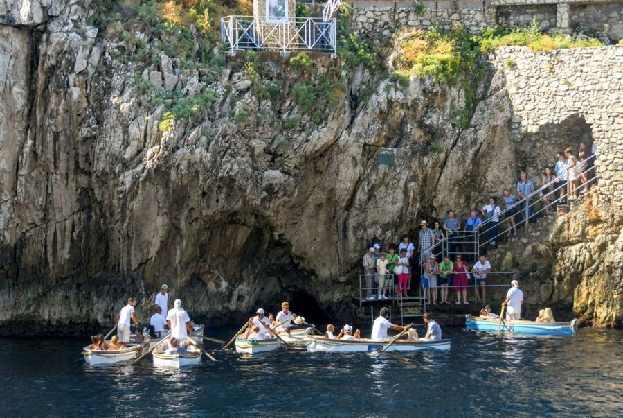 From Naples: Capri, Anacapri, and Blue Grotto Full-Day Trip - Capri at Street Level: La Piazzetta, Coffee Break, and Shopping