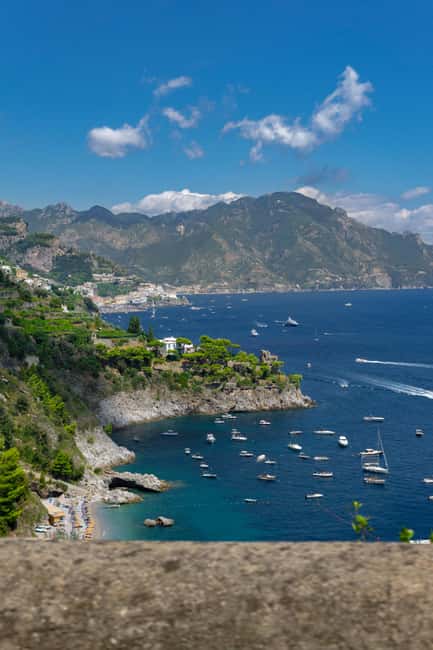 From Naples/Salerno: Group Tour to Positano, Amalfi, Ravello - Getting there in comfort: minibus ride, onboard stories, and scenic photo stops