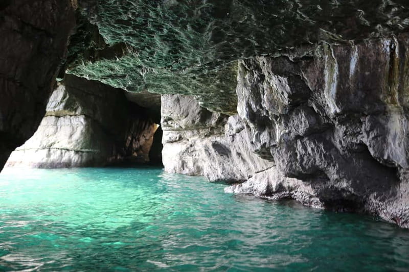 From Positano: Amalfi Coast and Emerald Grotto Group Cruise - From Positano out to Triton and African Grotto, plus a swim that breaks up the day