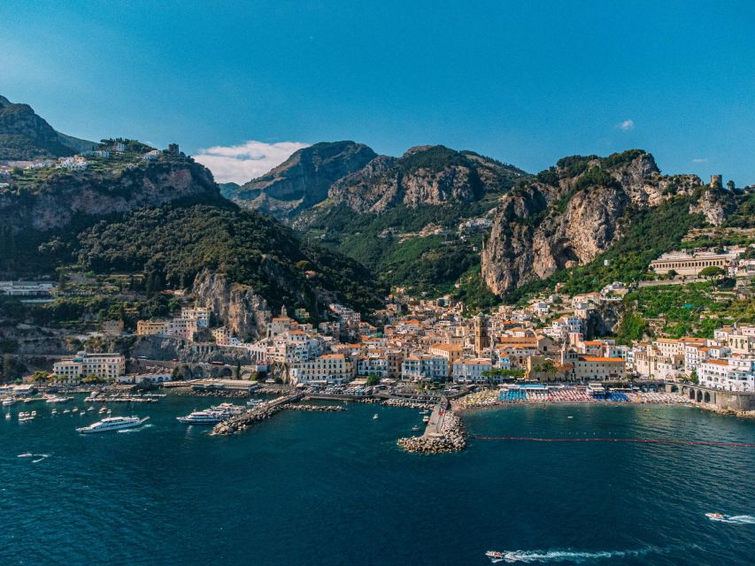 From Positano: Amalfi Coast Boat Tour with Swimming Stop - Lunch at La Gavitella in season: great views, but plan for the extra step