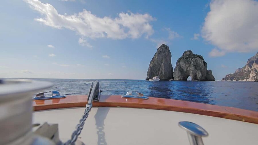 From Positano: Day trip to Capri - Group Tour by boat - Getting Toward Capri: Boat Views Before You Even Step Off