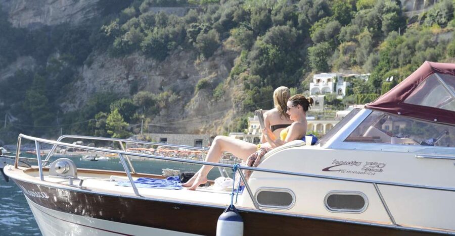 From Positano: Sorrento Coast & Capri Full-Day Trip by Boat - From Piano di Sorrento to the cave zone: what you see before Capri