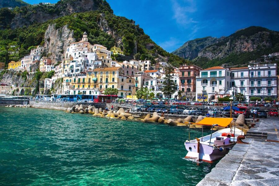 From Praiano: Amalfi Coast Guided Private Cruise with Drinks - Emerald Grotto, Marmorata Waterfall Swim, and Grotta Pandora Caves