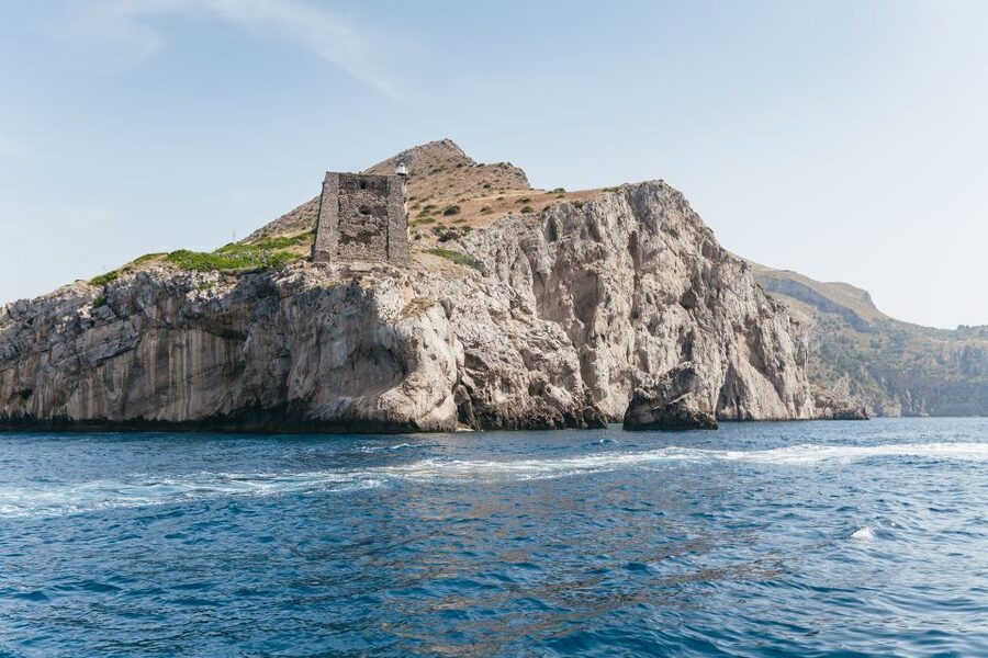 From Sorrento: Amalfi and Positano Full-Day Trip by Boat - Positano stop: pink and white houses and a classic cathedral view