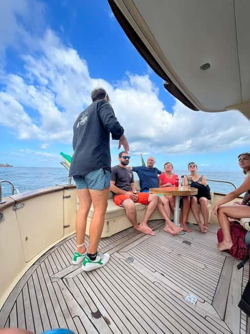 From Sorrento: Capri Small Group Boat Day Tour - Swimming and snorkeling on Capri, with masks and an onboard fresh-water shower