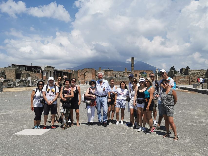 From Sorrento: Day Tour to Pompeii Ruins and Mount Vesuvius - Bay of Naples views: what you get at the top