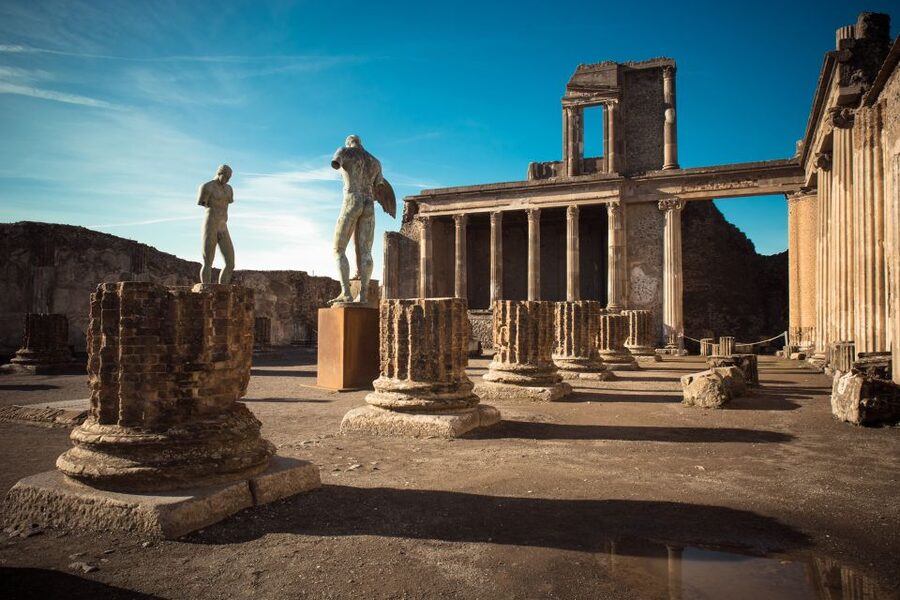 From Sorrento: Full-Day Pompeii & Wine Tasting Tour - From Sorrento pickup to Pompeii arrival