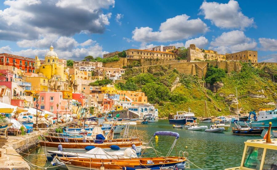 From Sorrento: Ischia and Procida Boat Tour - Ischia Morning: Maronti Beach, Green Cave Swim Stop, and Aragonese Castle