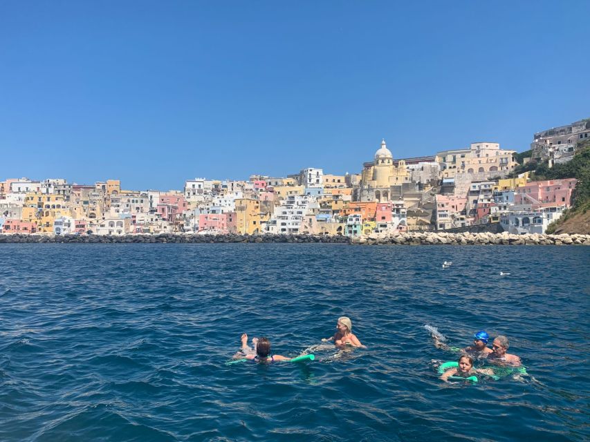 From Sorrento: Ischia and Procida Boat Tour with Snorkeling - From Sorrento Marina Grande to two islands, without the stress
