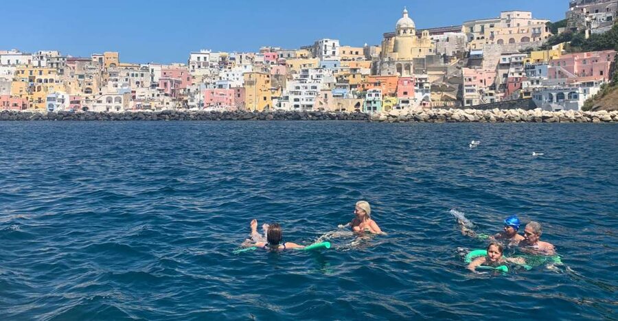 From Sorrento: Ischia and Procida Boat Tour with Snorkeling - Procida first, docked in the main harbor