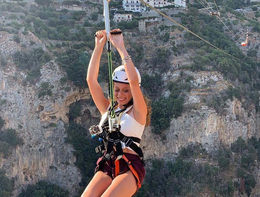 Furore: Flight of the Angel Zipline Experience - Safety in the real world: harness, attendants, and who should sit this one out