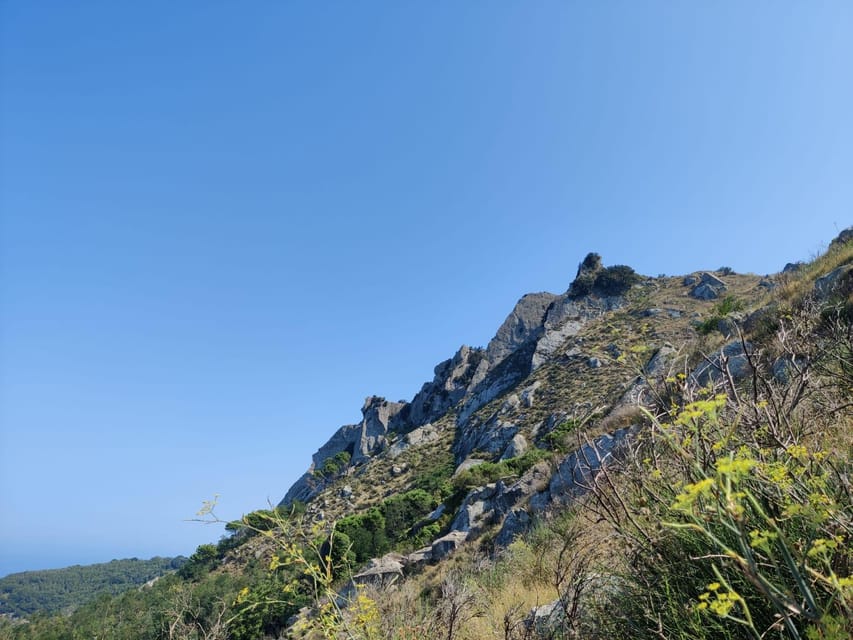 Ischia: Epomeo summit hike - Ascending through sea of rocks and the Pietra dellAcqua