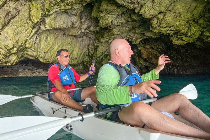 Kayak tour in Capri between caves and beaches. Photos included. - Grotta dell’Acqua and the Green Grottoes Light Show