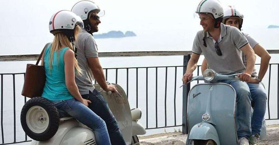 Naples/Sorrento/Positano: Private Amalfi Coast Tour by Vespa - How you ride: passenger seat, helmet, and real safety habits