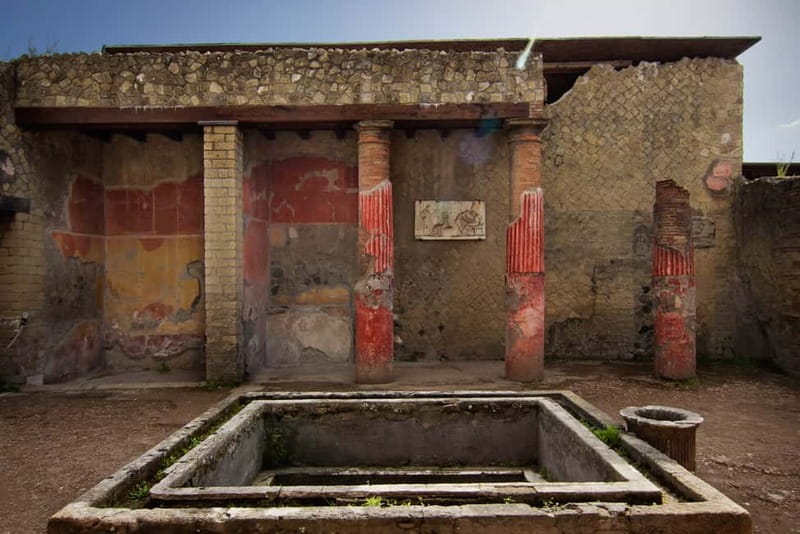 Pompeii & Herculaneum Tour with an archeologist - Mosaics, Intact Furniture, and the Thermal Baths Scene