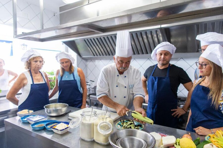 Praiano: Cooking Class with Dinner Overlooking the Sea - Boat transfer from Positano or Marina di Praia, plus a stair route plan