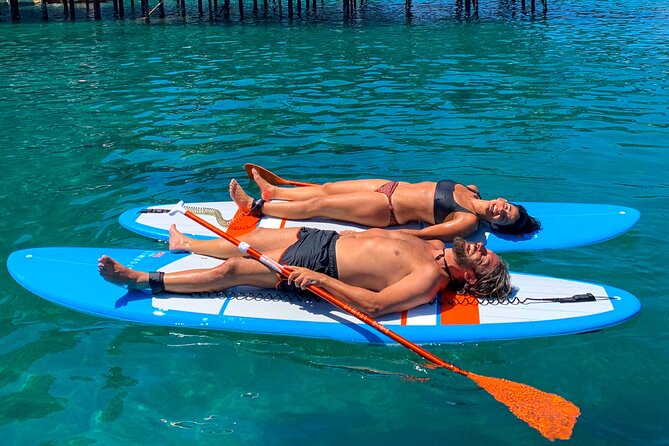 Small group paddle boarding tour to Bagni Regina Giovanna - The SUP Lesson That Helps First-Timers Stand and Paddle