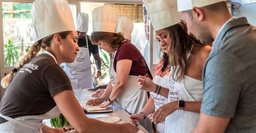 Sorrento: Pizza Making Course - Meet the Pizzaiolo, get your station, then start making dough