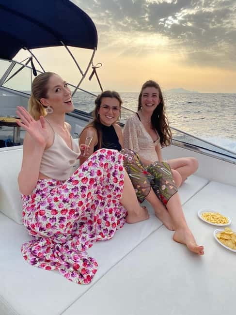 Sorrento: Sunset Coastal Boat Tour with Aperitif - Punta Lagno waterfalls, Massa Lubrense, and the break for sunset