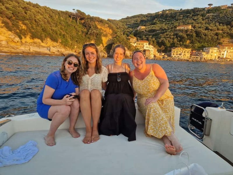 Sorrento: Sunset Coastal Boat Tour with Aperitif - Aperitif on board: Prosecco, limoncello, fruit, and snacks