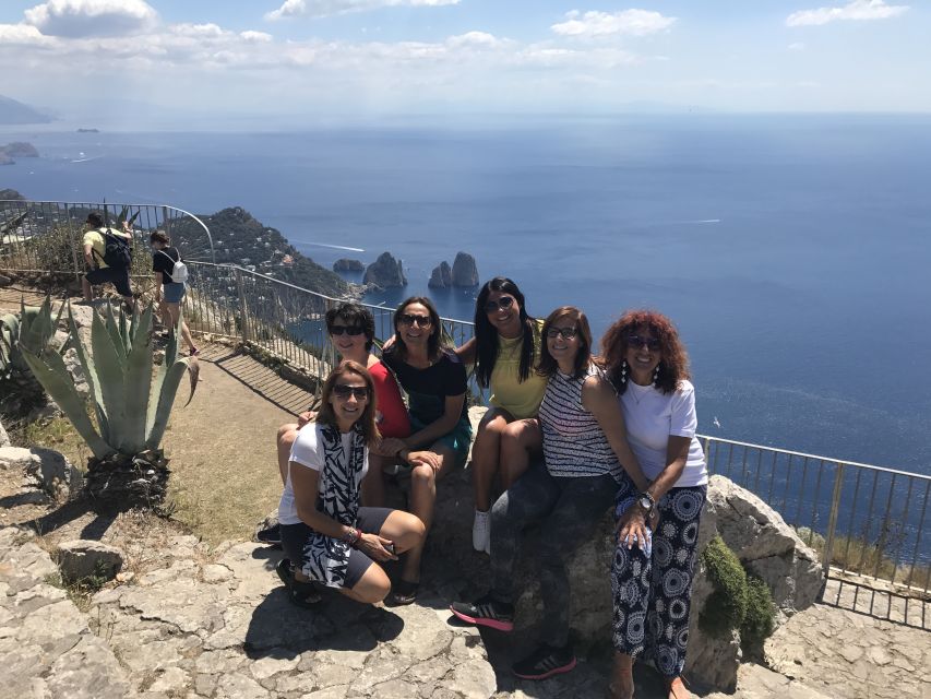 Unforgettable tour of Capri with special convertible coach - Boat tour around Capri: the coast from water level